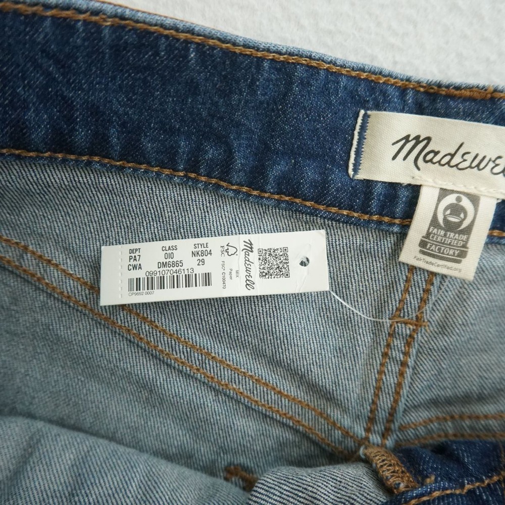 Madewell The Perfect Vintage Wide Leg Jeans Womens Sz 29 High Rise Patch Pocket - Picture 9 of 11